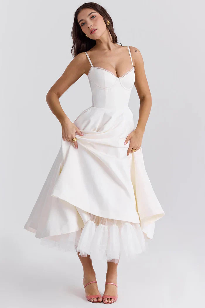 Cloe Double-Layer Midi Dress