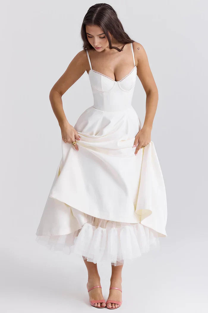 Cloe Double-Layer Midi Dress
