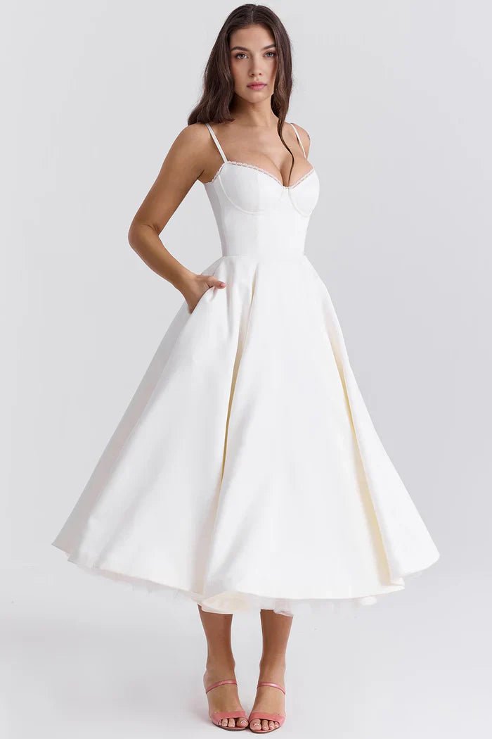 Cloe Double-Layer Midi Dress