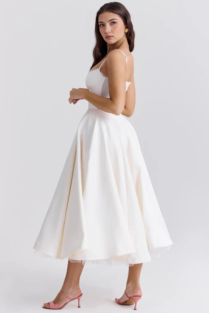 Cloe Double-Layer Midi Dress