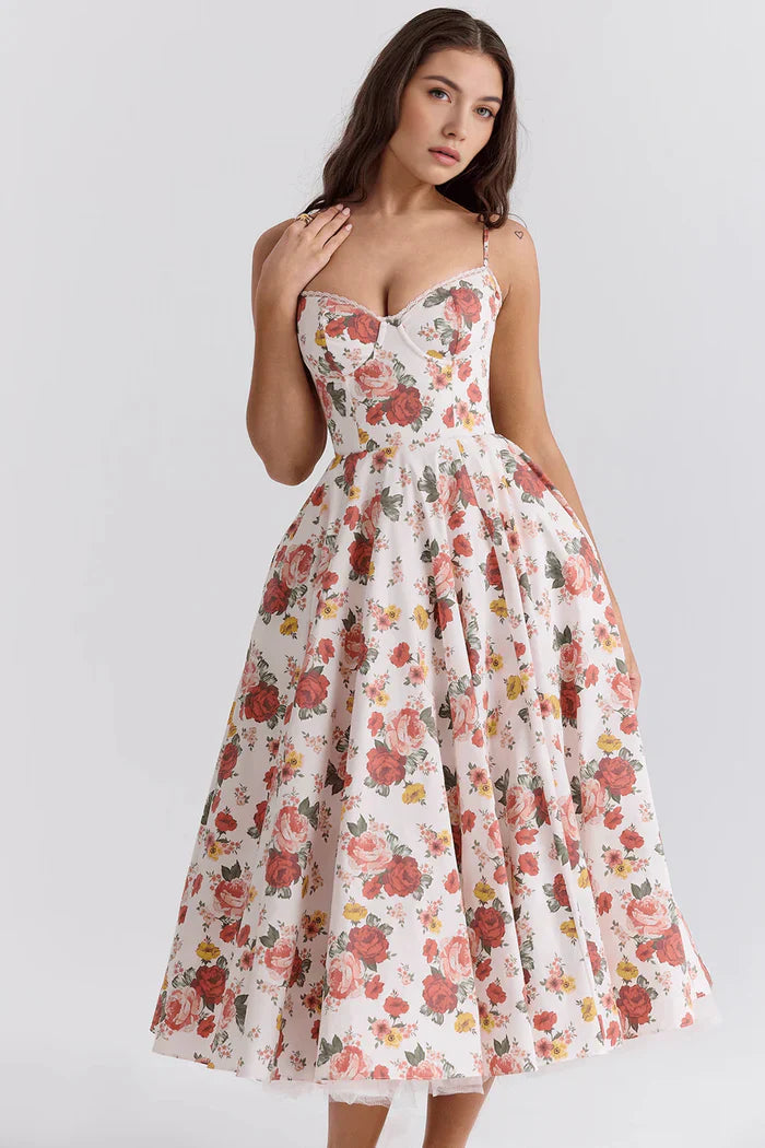 Cloe Double-Layer Midi Dress