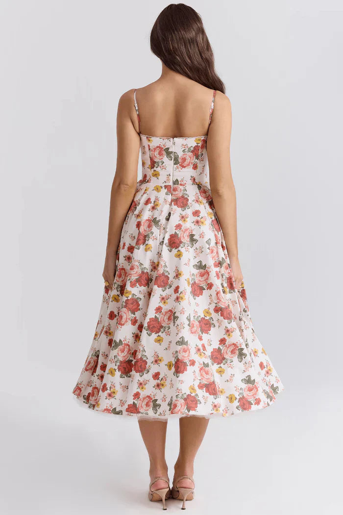 Cloe Double-Layer Midi Dress