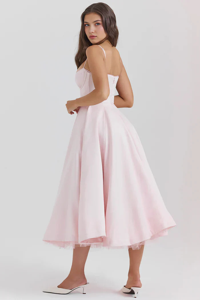 Cloe Double-Layer Midi Dress