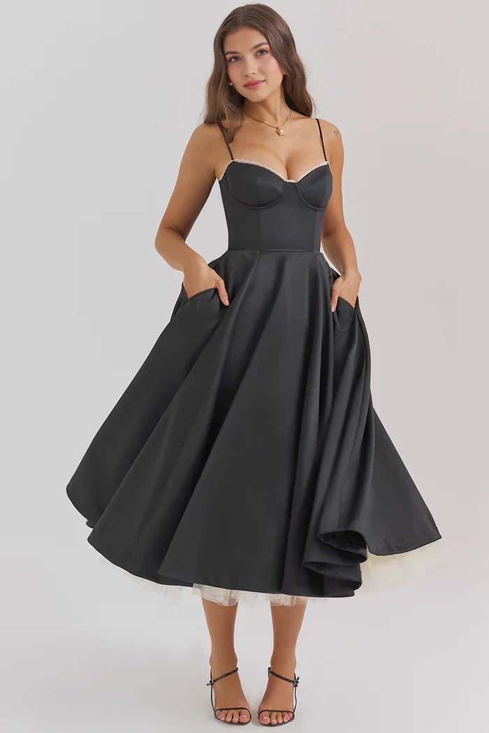 Cloe Double-Layer Midi Dress