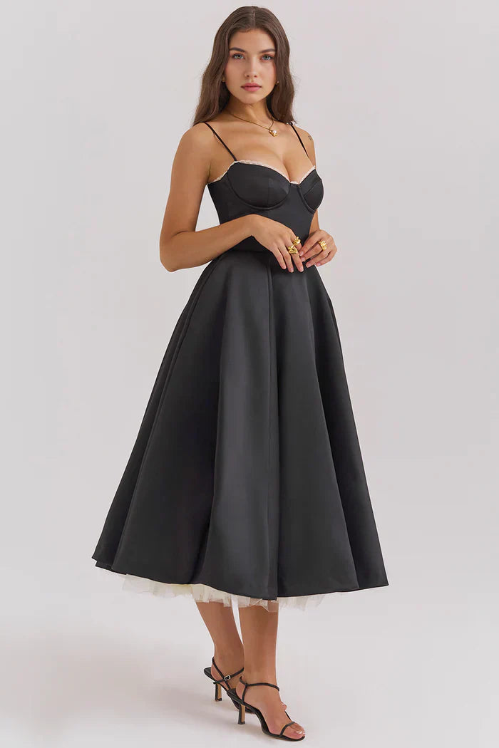 Cloe Double-Layer Midi Dress
