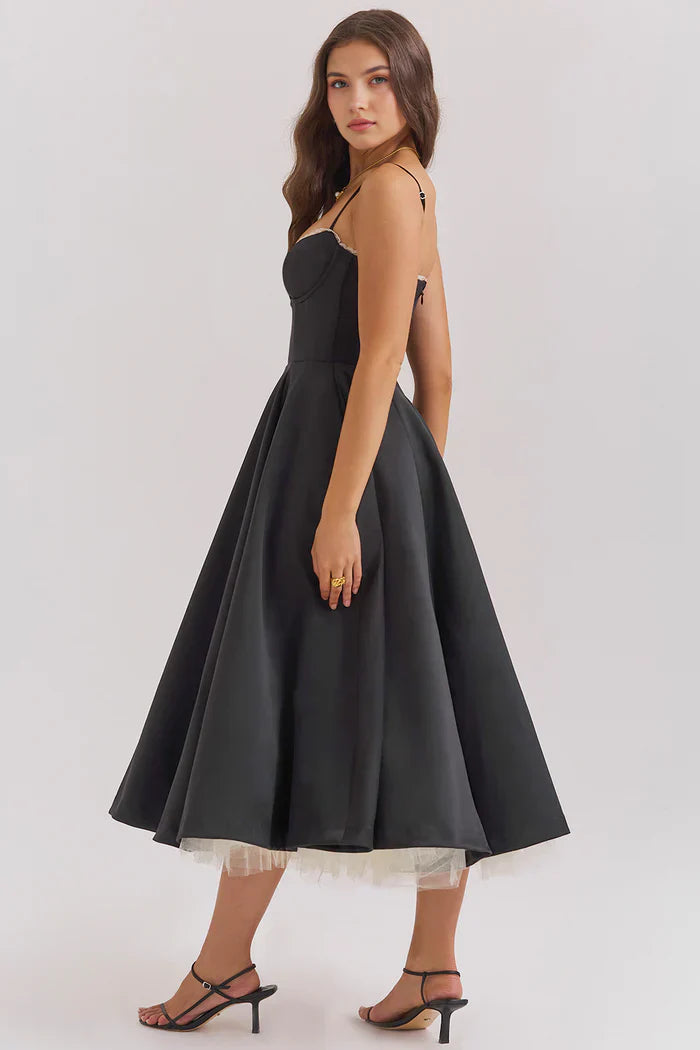 Cloe Double-Layer Midi Dress