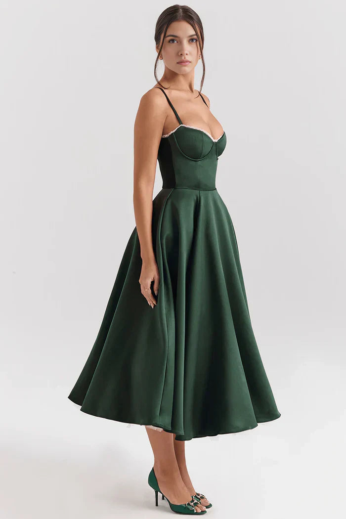 Cloe Double-Layer Midi Dress