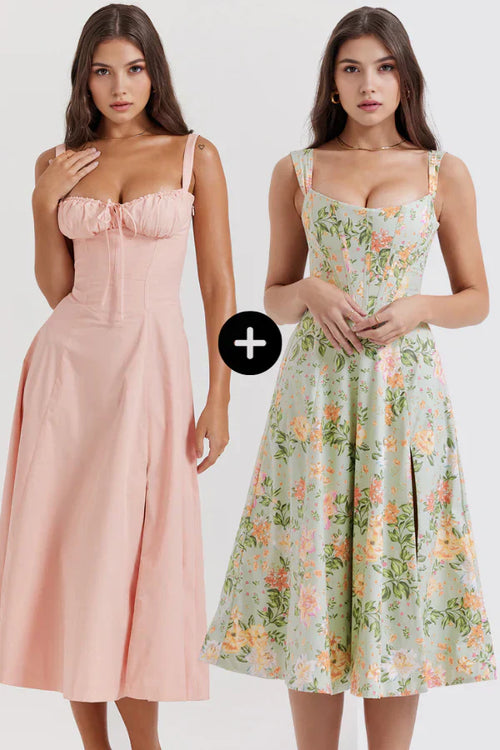 Mavie & Olivia Bustier Midi Dresses – Buy 1, Get 2