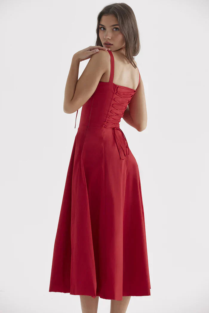 Mavie Bustier Midi Dress