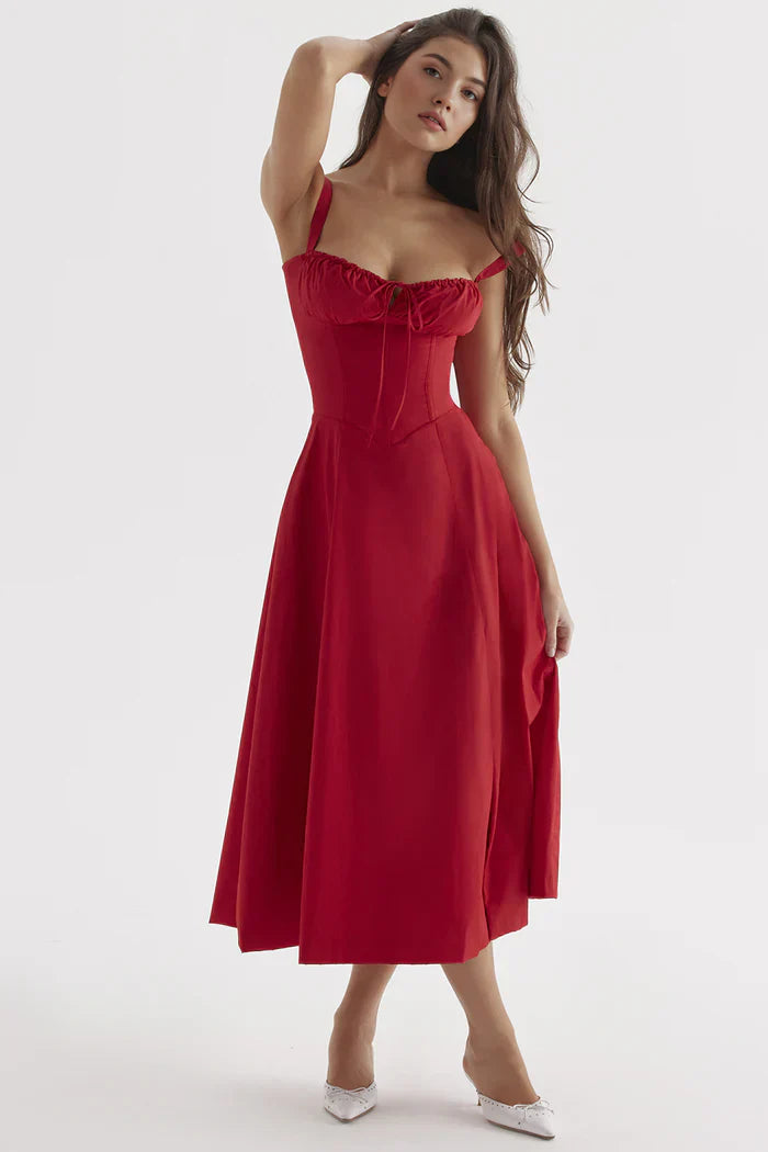 Mavie Bustier Midi Dress