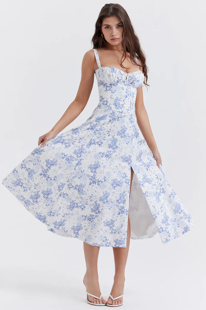 Mavie Bustier Midi Dress