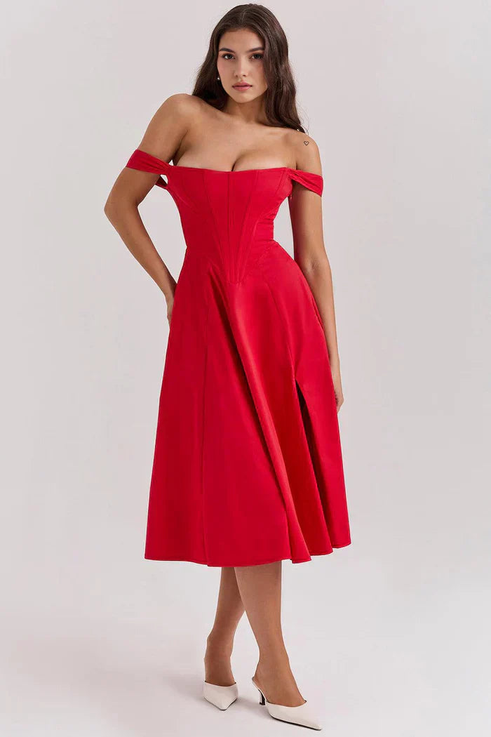 Mavie & Olivia Bustier Midi Dresses – Buy 1, Get 2