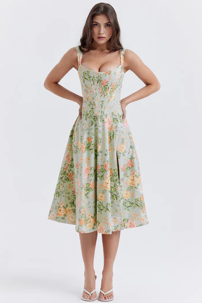 Olivia Bustier Midi Dress
