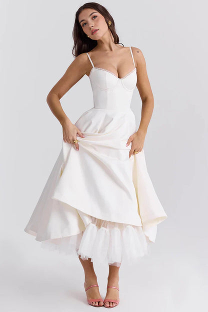 Cloe Double-Layer Midi Dress