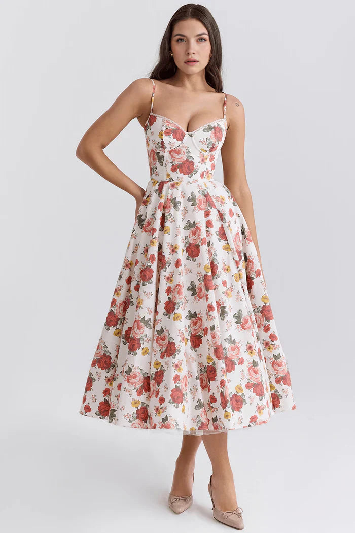 Cloe Double-Layer Midi Dress