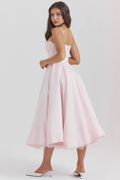 Cloe Double-Layer Midi Dress