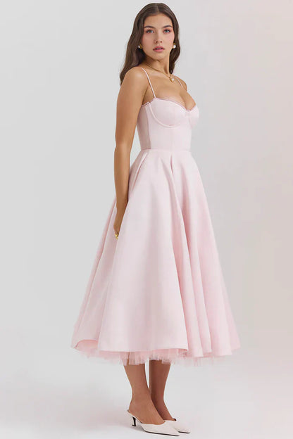 Cloe Double-Layer Midi Dress