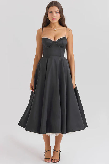 Cloe Double-Layer Midi Dress