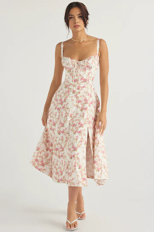 Mavie Bustier Midi Dress