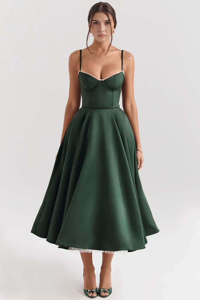 Cloe Double-Layer Midi Dress