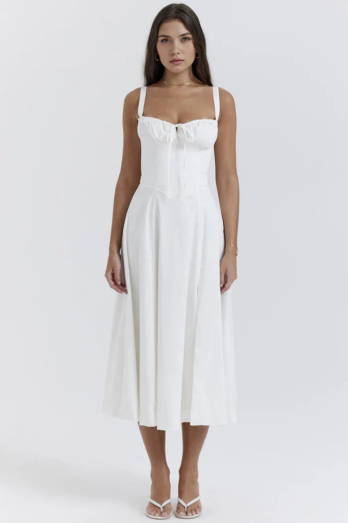Mavie Bustier Midi Dress