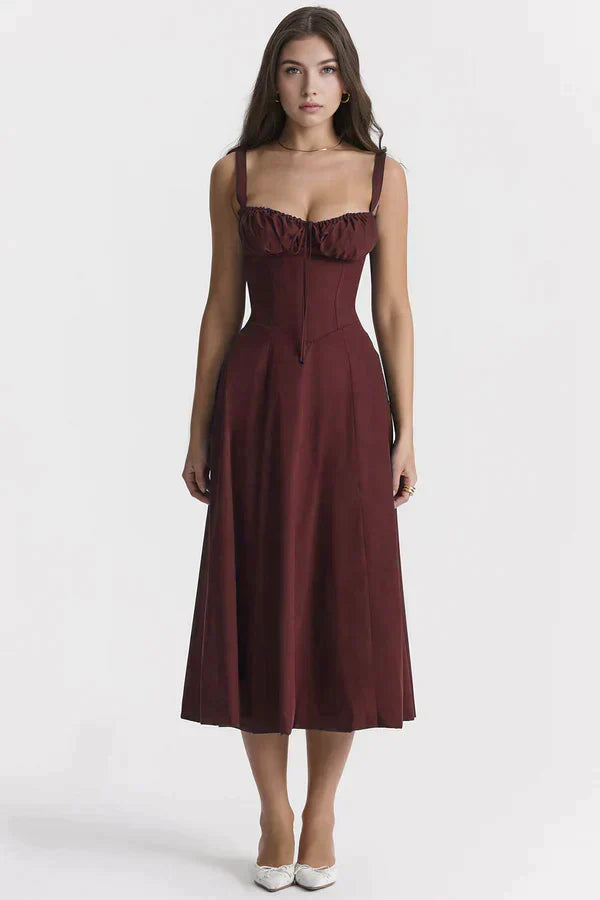 Mavie Bustier Midi Dress