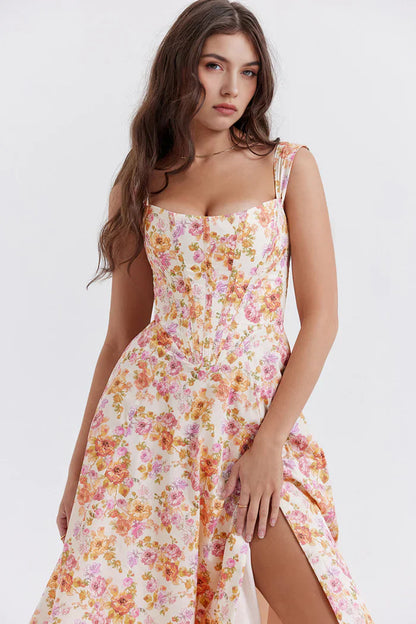Olivia Bustier Midi Dress